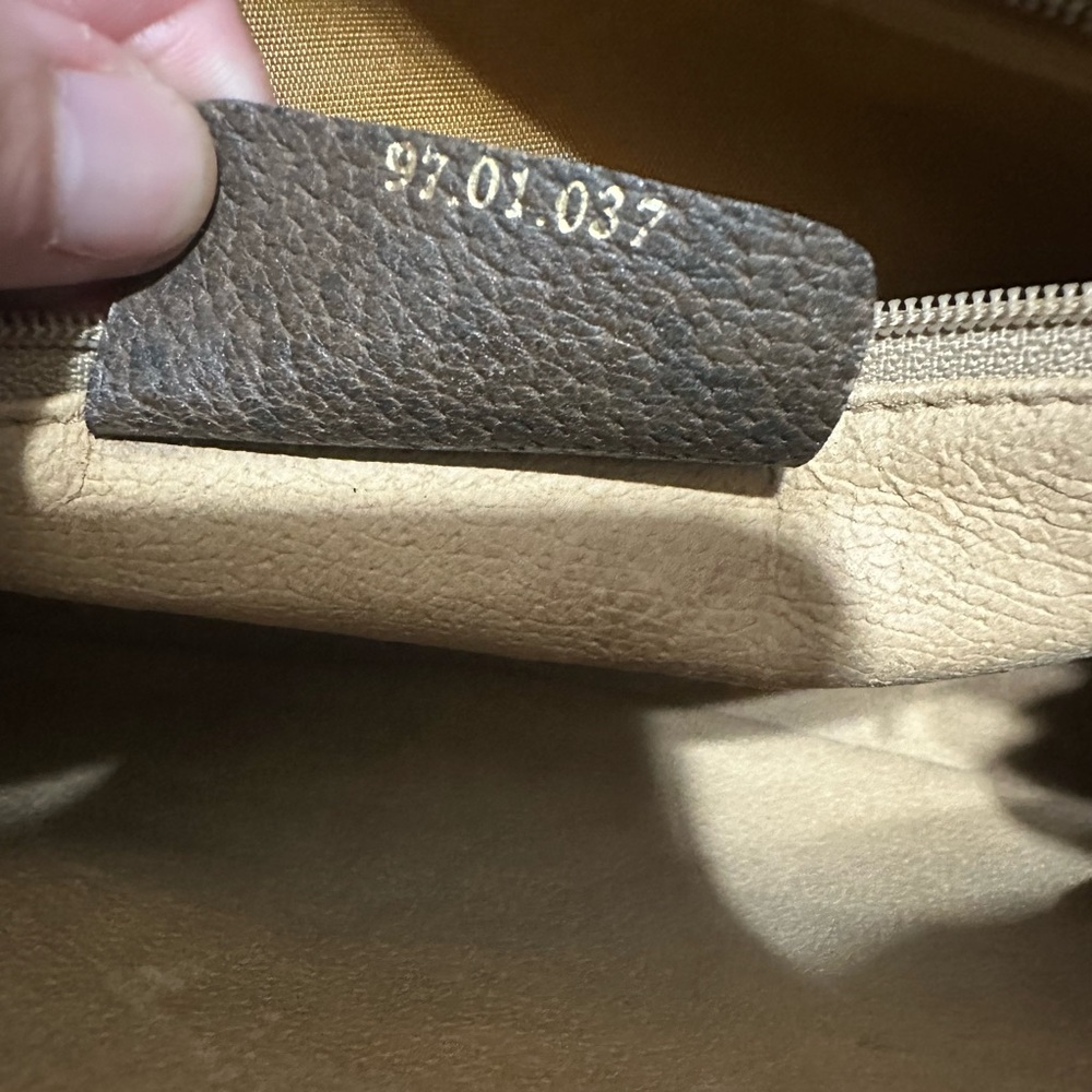 GUCCI❤️🌟97.01.037 VINTAGE GG BROWN CLUTCH⭐️ - Picture 9 of 9